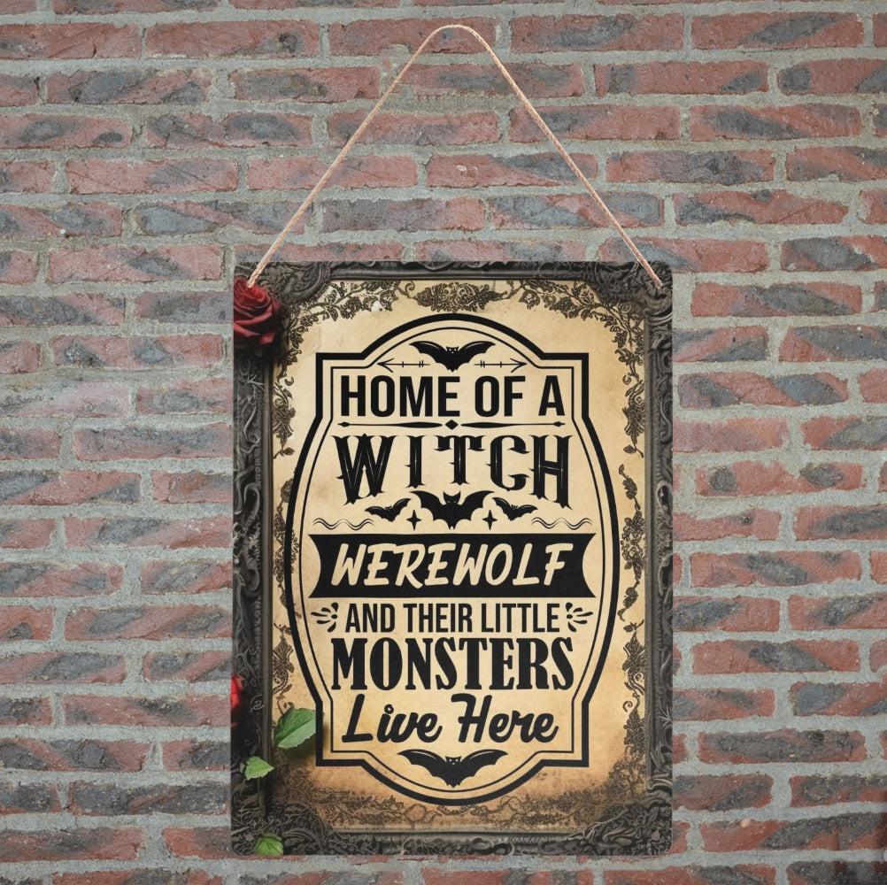 Home of Witch Halloween metal sign-MoonChildWorld