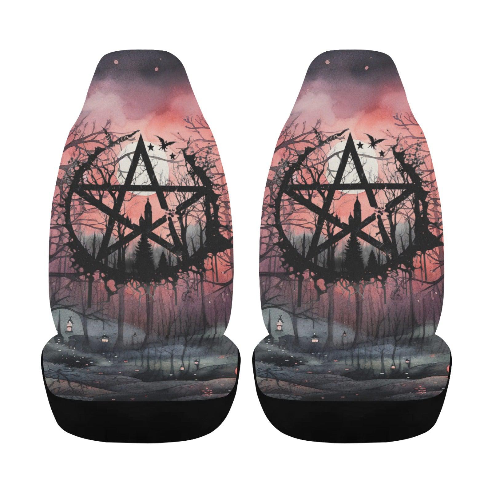 Gothic Pentacle Car Seat Covers-MoonChildWorld