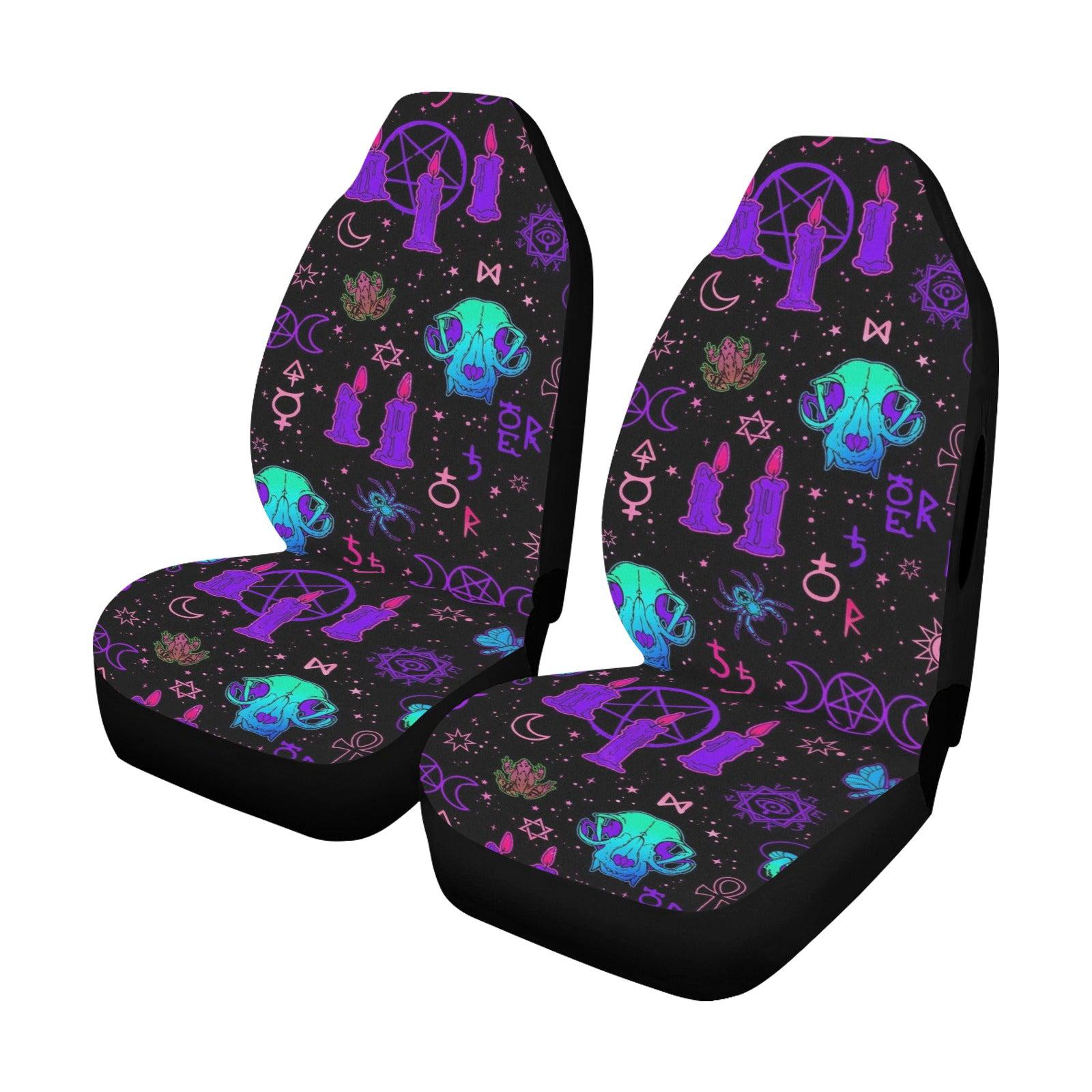 Skull Gothic Witchcraft Car Seat Covers-MoonChildWorld