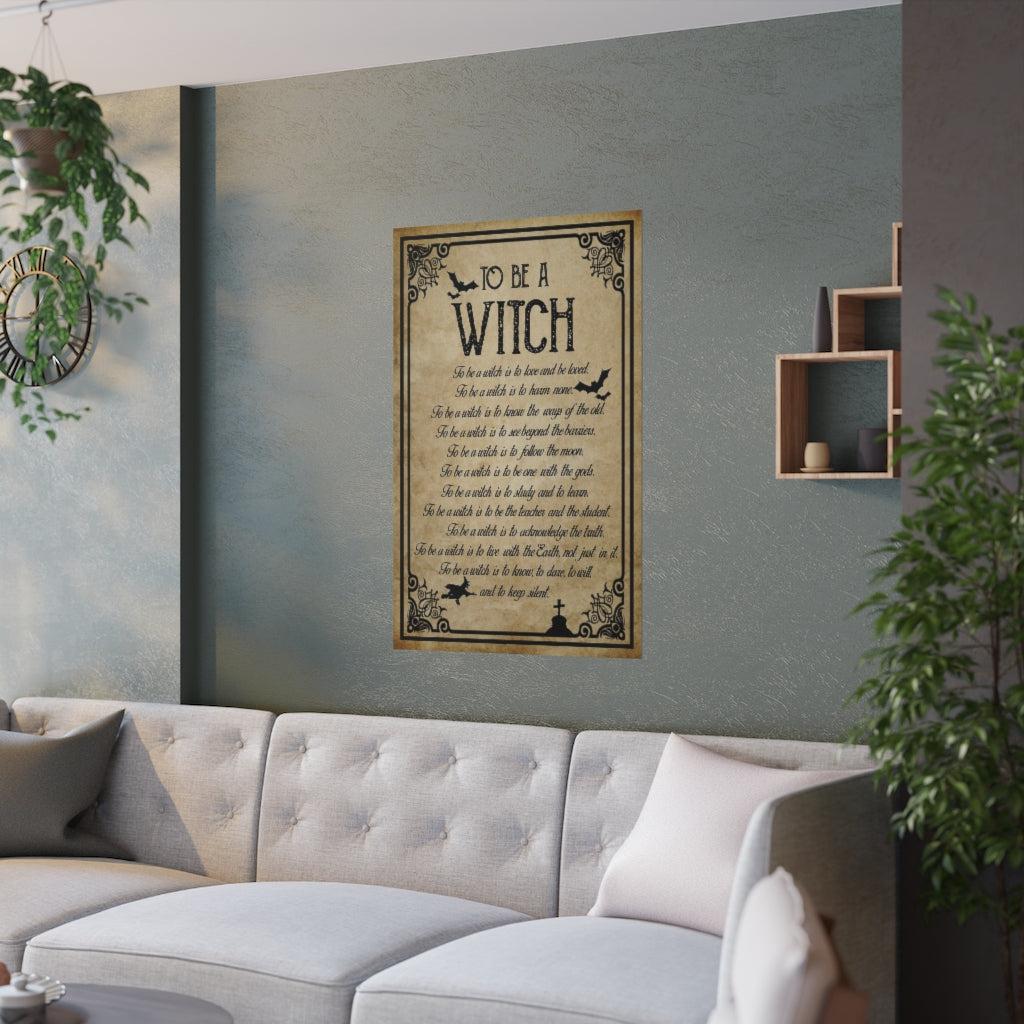 To be a Witch Poster Halloween Poster-MoonChildWorld