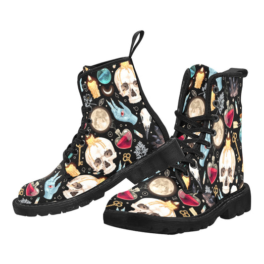 Gothic skull witch Martin Boots