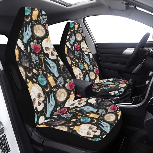 Gothic skull witch Car Seat Covers Halloween Car seat covers