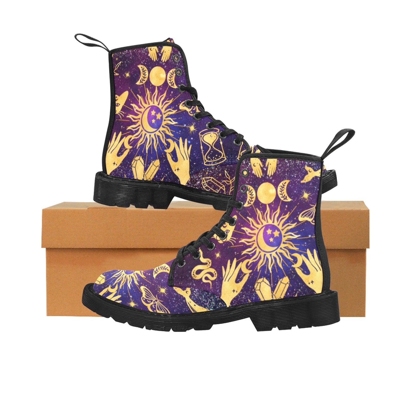 Celestial moon sun wicca Martin Boots-MoonChildWorld