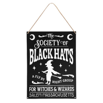 Black hats witch metal sign halloween hanging sign-MoonChildWorld