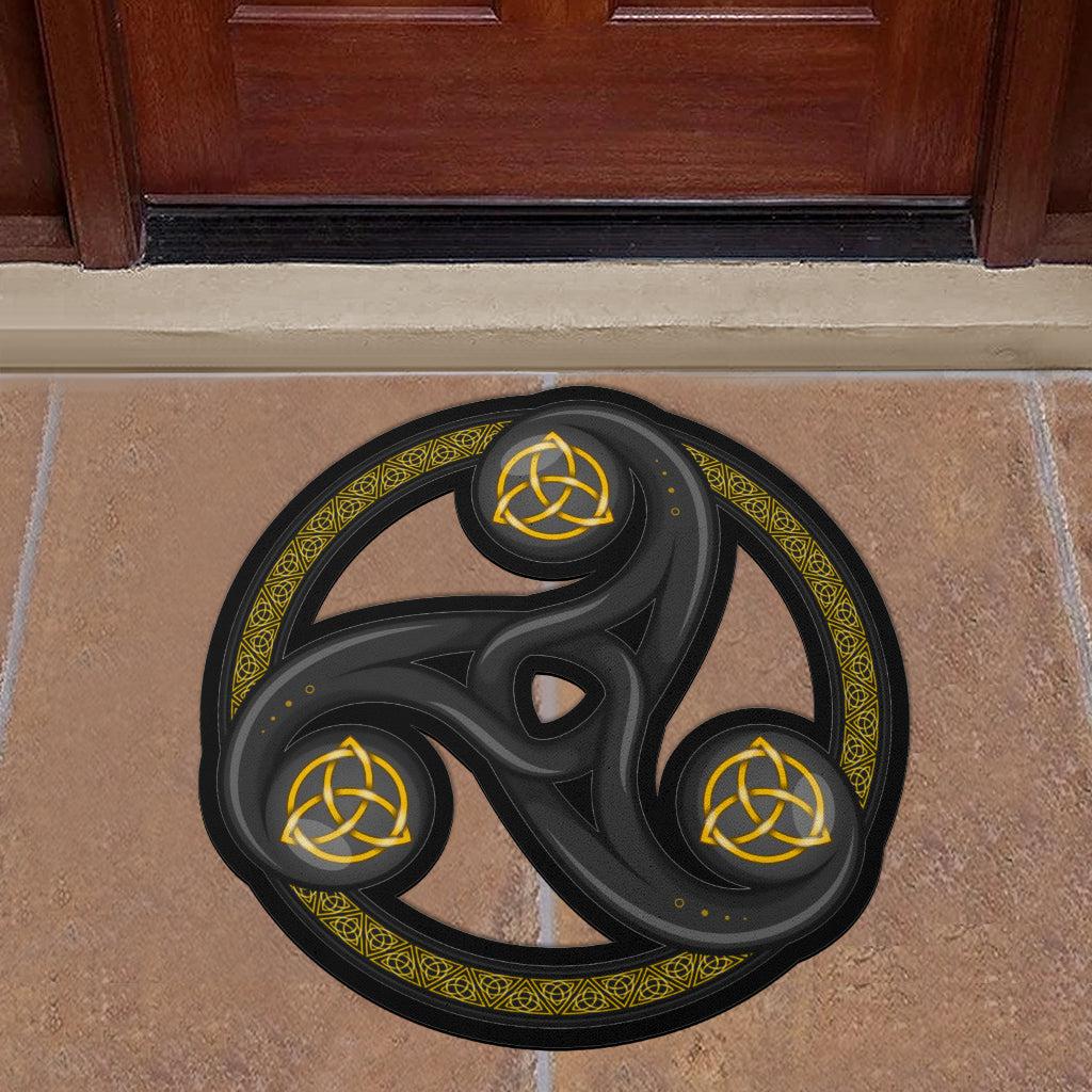 Triskele Triquetra Door Mat Pagan Doormat-MoonChildWorld