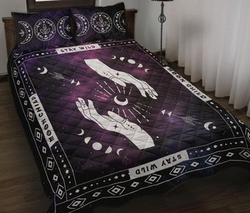 Stay wild moon child Quilt Bed Set-MoonChildWorld