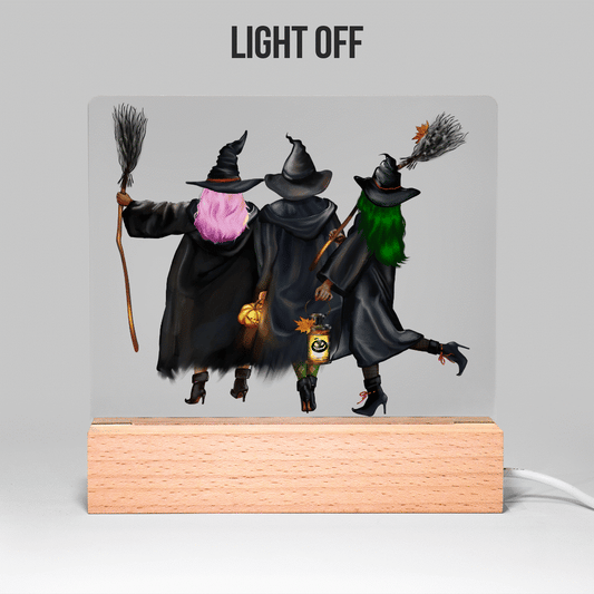 Witch sisters Light Up Acrylic Sign Witch Sign
