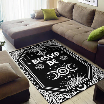 Blessed be wicca Area rug-MoonChildWorld