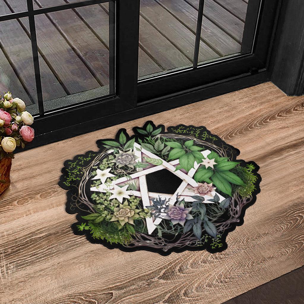 Pentagram Door Mat Wicca Pagan Doormat-MoonChildWorld