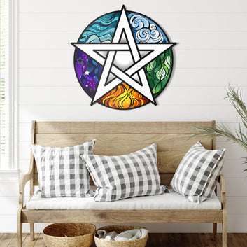 Wicca Element pentagram Metal Sign