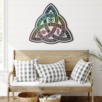 Wicca Pagan Triquetra Metal Sign