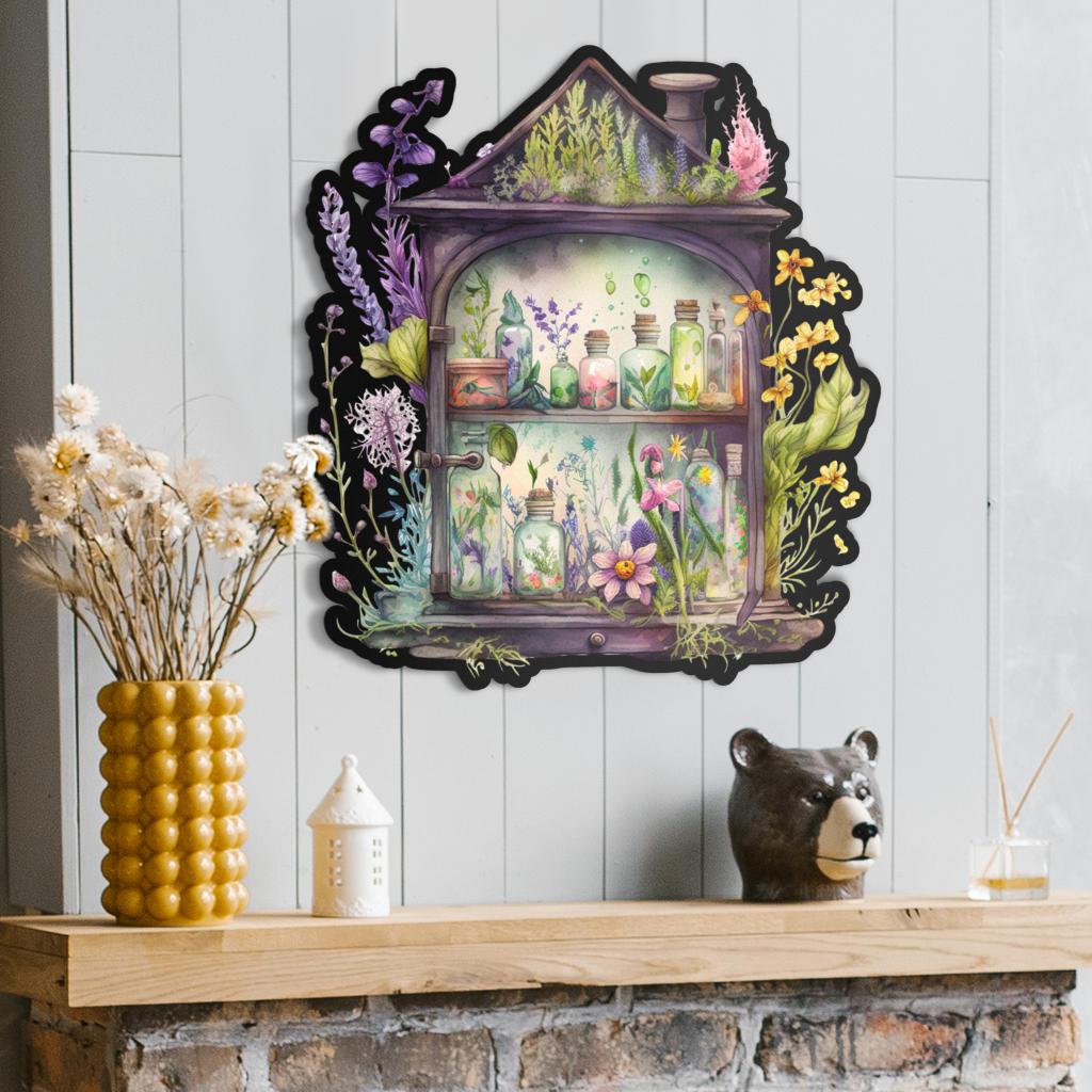 Witch Apothecary Cabinet Metal Sign-MoonChildWorld