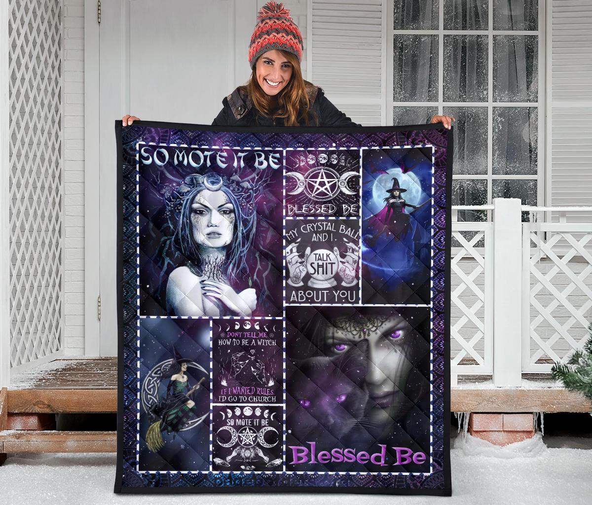 Wicca Witch Premium Quilt-MoonChildWorld