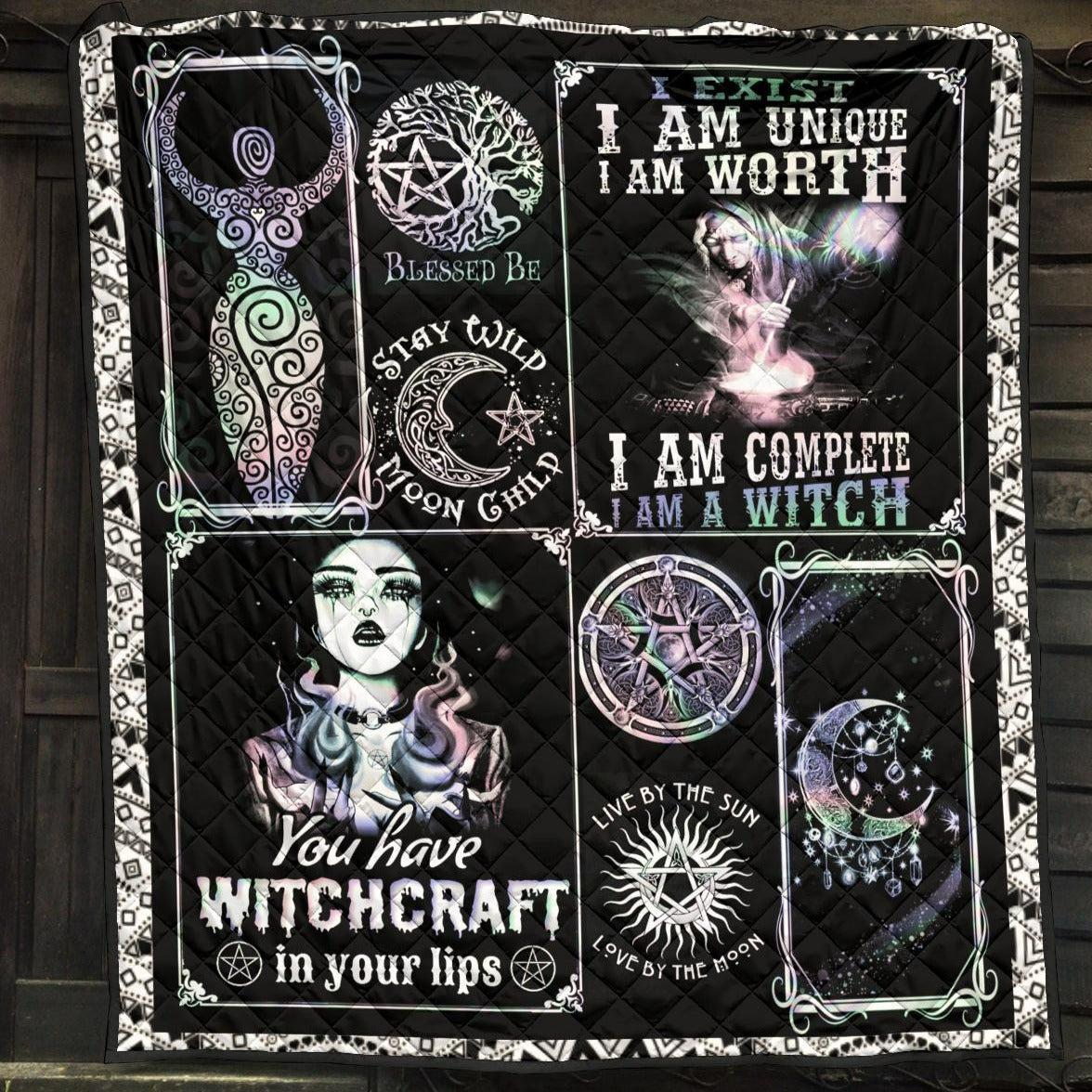 Wicca Premium Quilt-MoonChildWorld