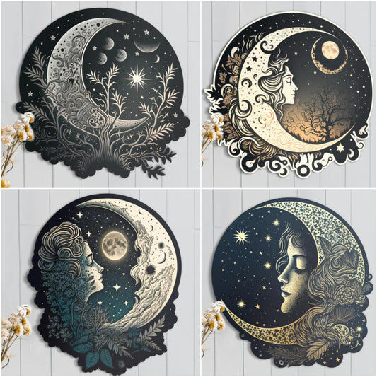 Wicca goddess moon Metal Sign