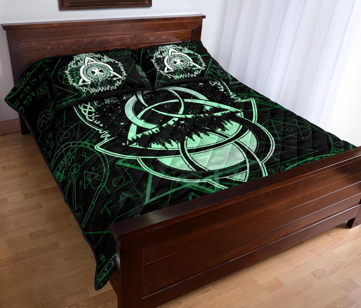 Triquetra Celtic Knot wicca Quilt Bed Set-MoonChildWorld