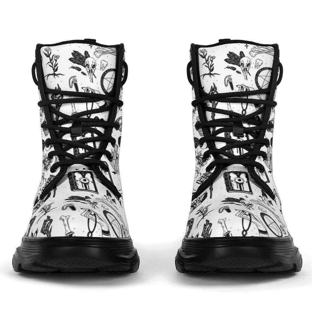 Witchy magic wicca Chunky Boots-MoonChildWorld