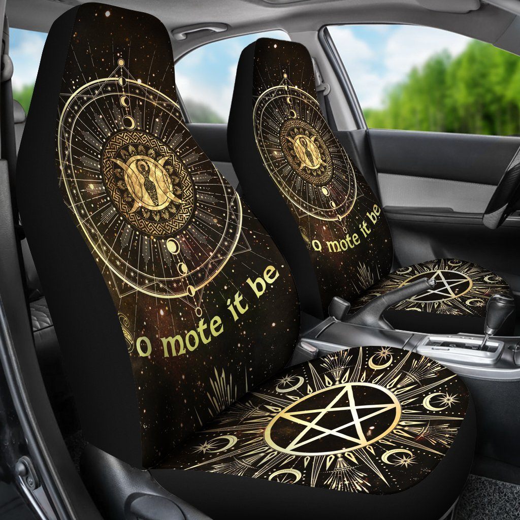 So mote it be wicca Car Seat Covers-MoonChildWorld