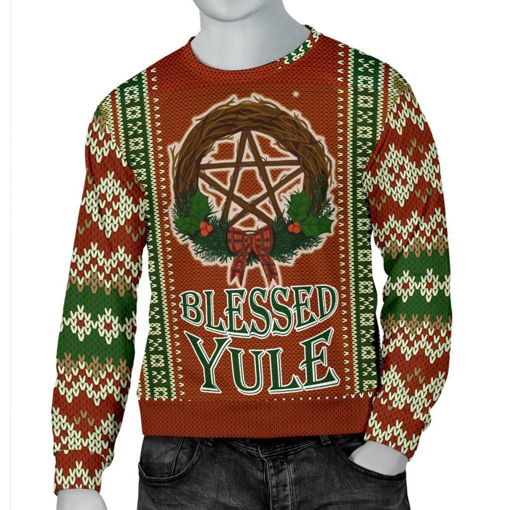 Blessed Yule Pagan Sweater-MoonChildWorld
