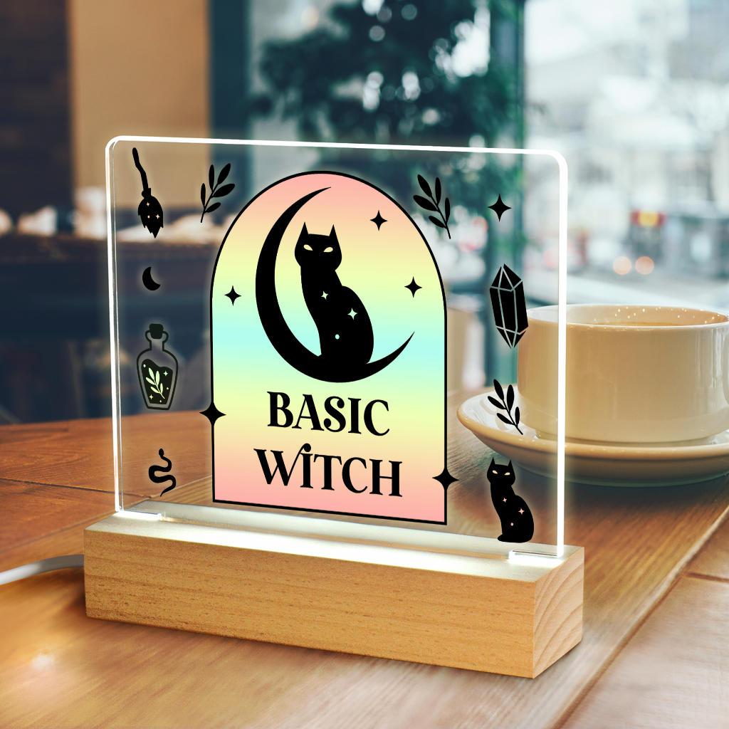 Basic witch Light Up Acrylic Sign Witch sign-MoonChildWorld