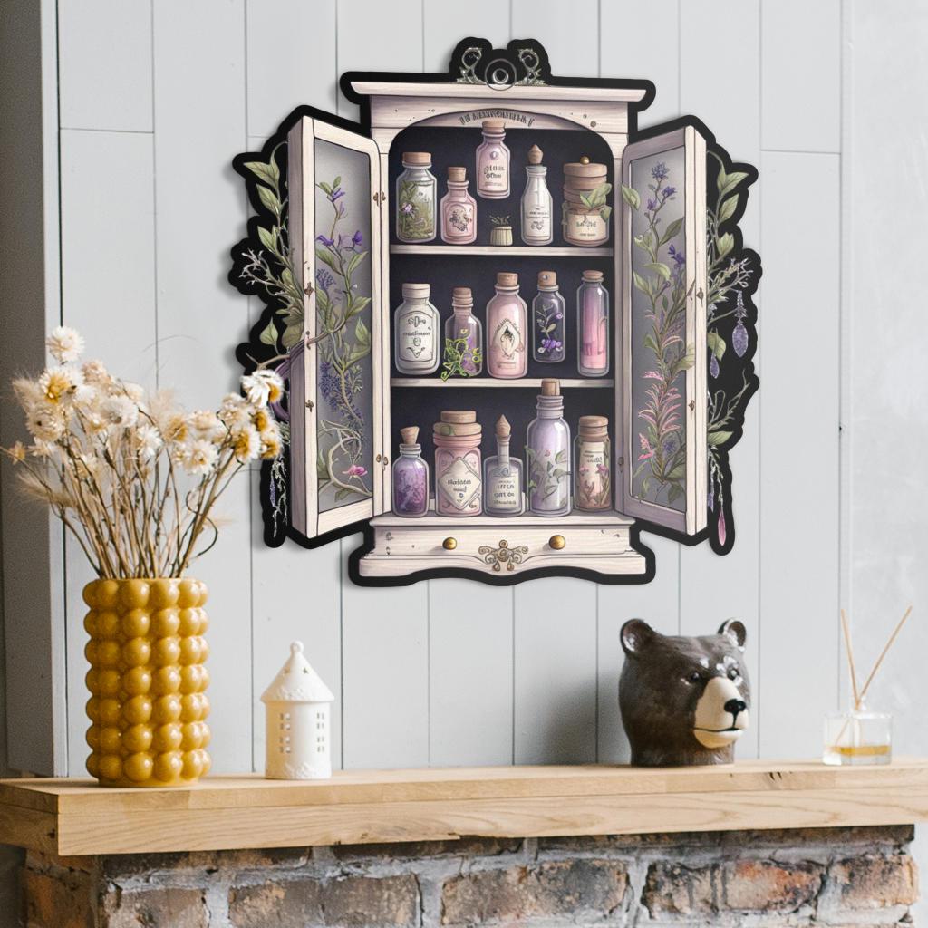 Witch Apothecary Cabinet Metal Sign-MoonChildWorld