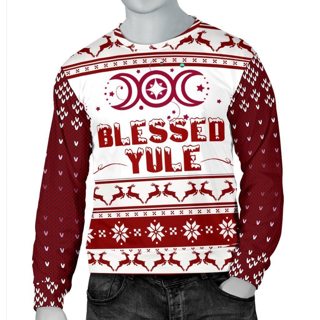 Blessed Yule Wicca Christmas Sweater-MoonChildWorld