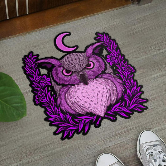 Owl moon Door Mat Witchy Door mat