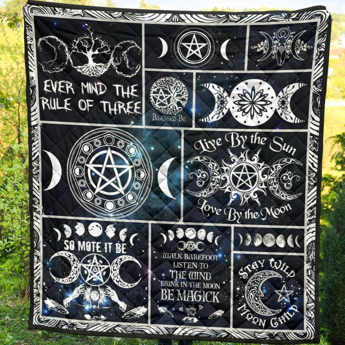 Wicca Sun moon Quilt Gothic quilt-MoonChildWorld