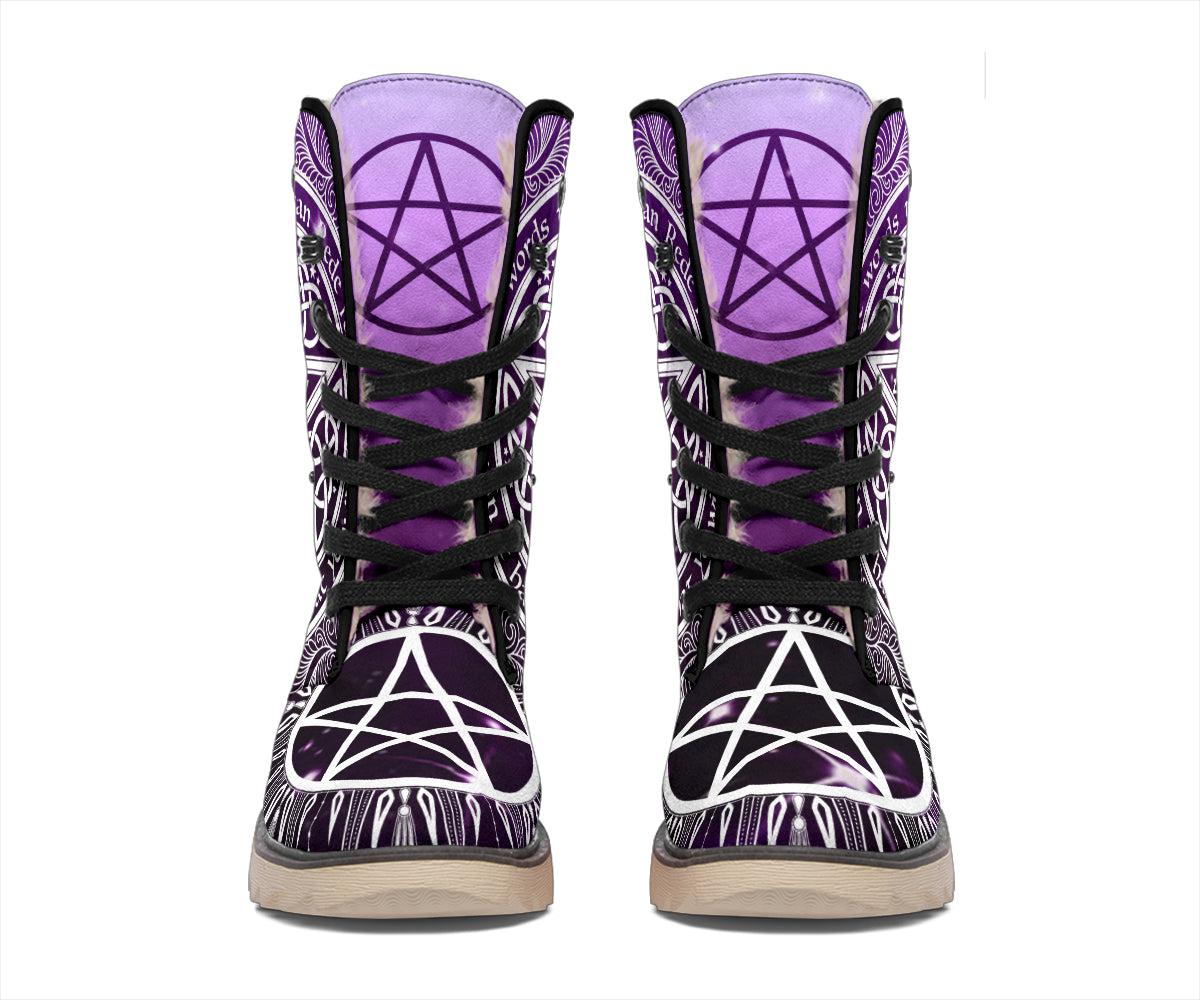 Magic Pentagram Wicca Polar Boots Witch boots-MoonChildWorld