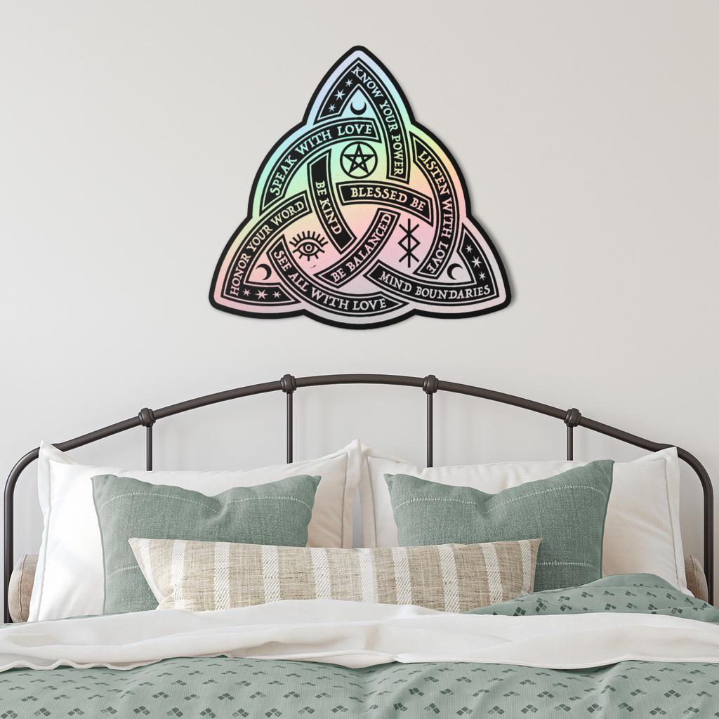 Wicca Pagan Triquetra Metal Sign-MoonChildWorld