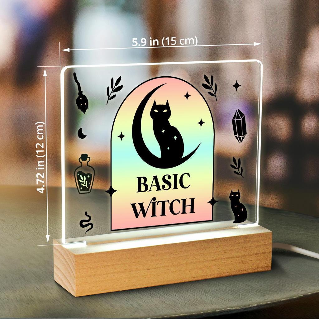 Basic witch Light Up Acrylic Sign Witch sign-MoonChildWorld