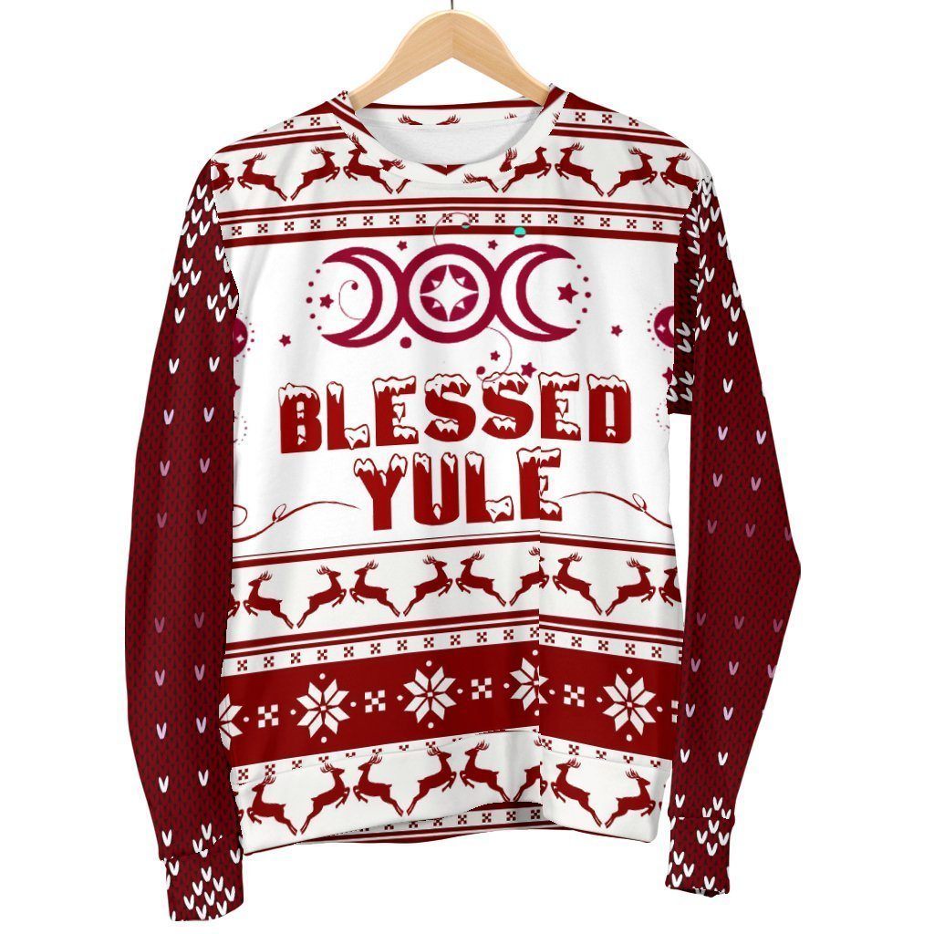 Blessed Yule Wicca Christmas Sweater-MoonChildWorld