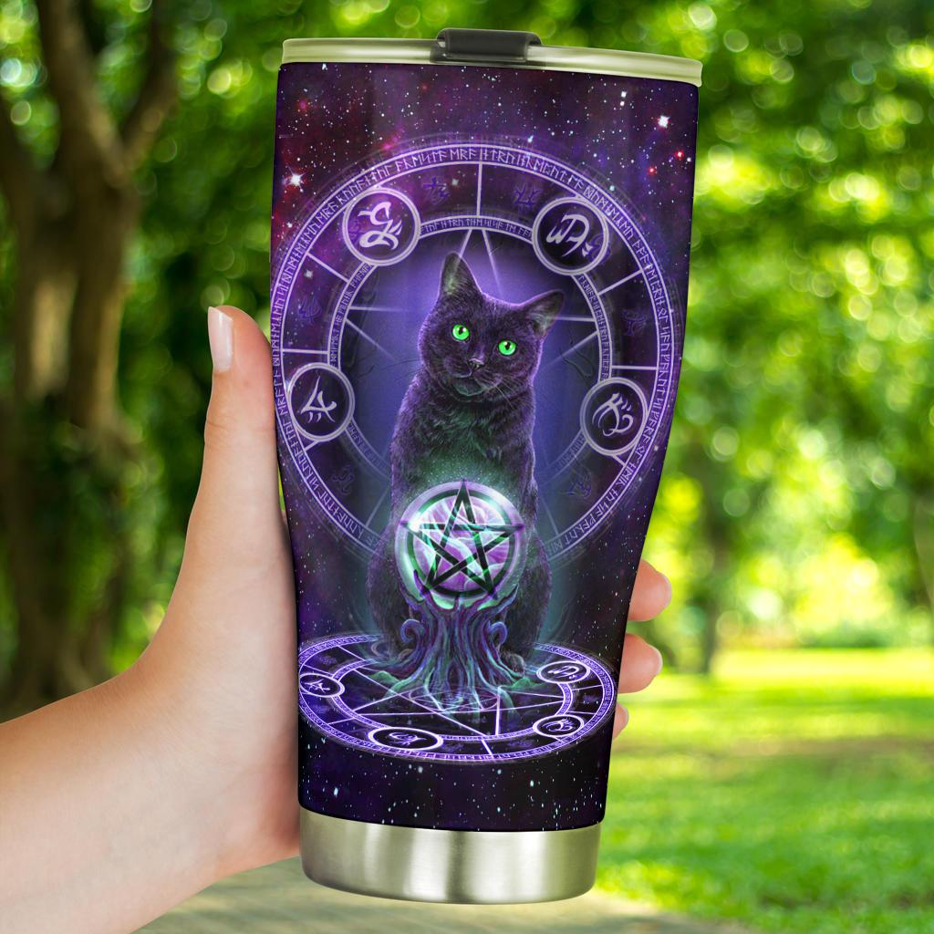 Magic cat wicca tumbler-MoonChildWorld