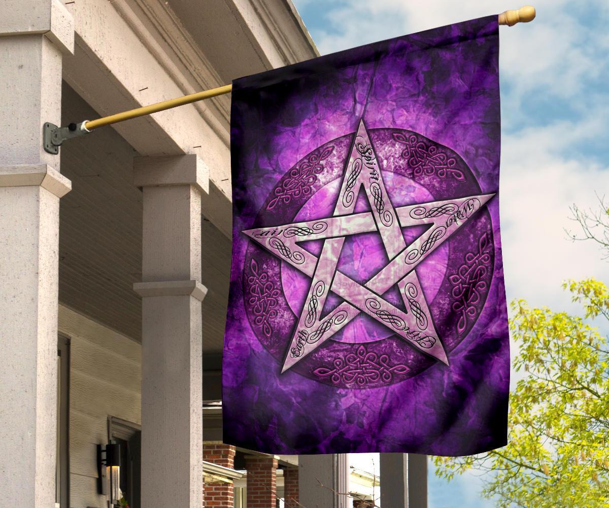 As above so below Pentagram wicca flag-MoonChildWorld