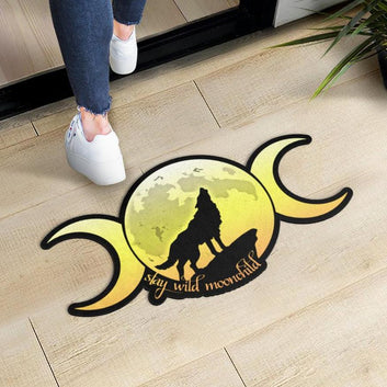 Wolf triple moon Door Mat