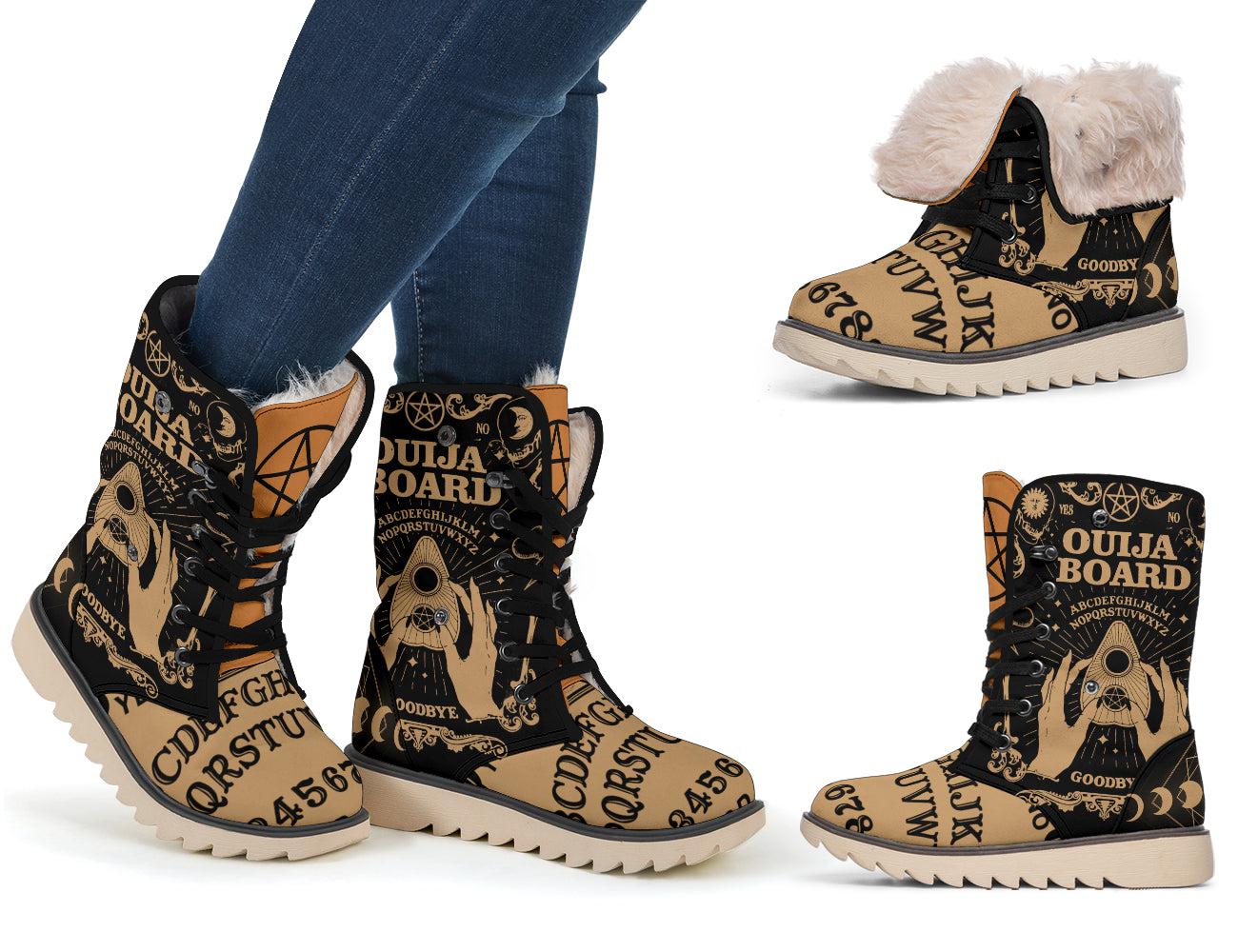 Ouija Board Witch Polar Boots Witchy Boots-MoonChildWorld