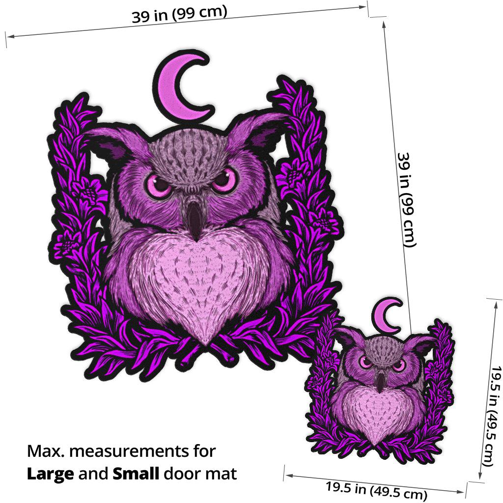 Owl moon Door Mat Witchy Door mat-MoonChildWorld