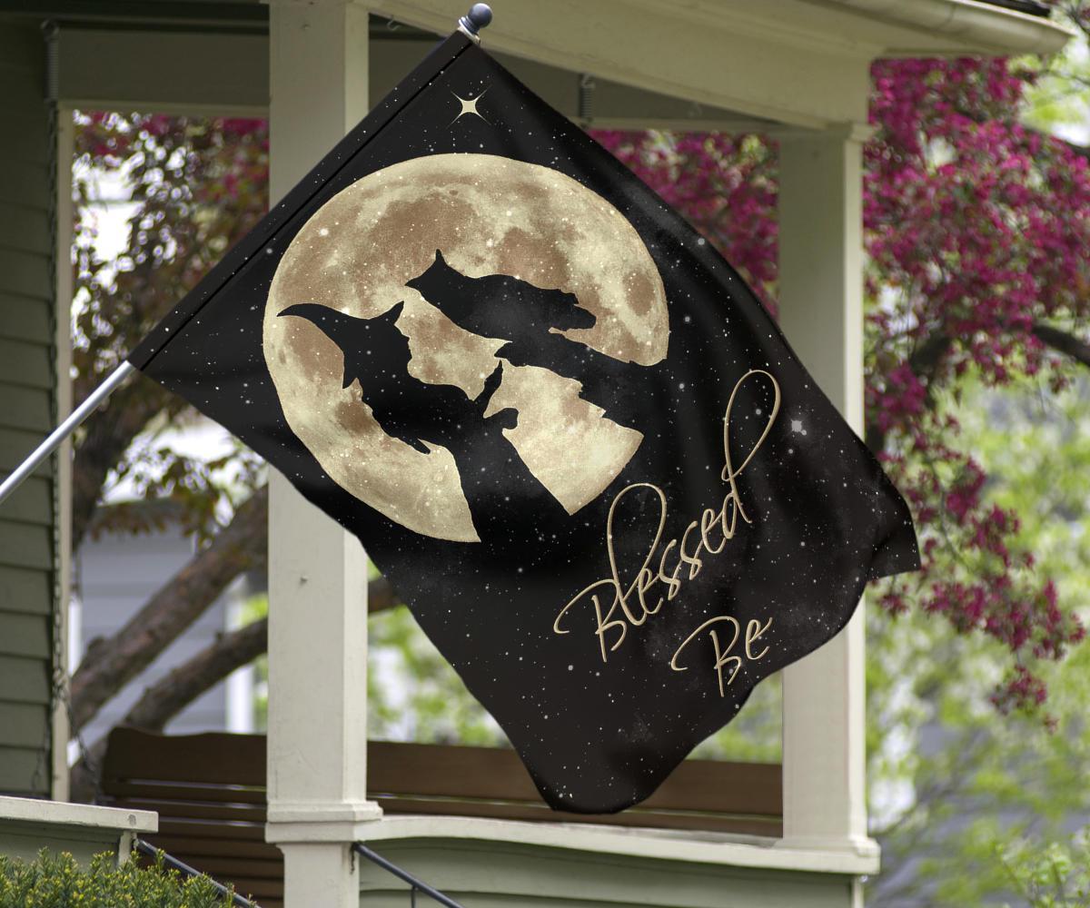 Witch Blessed be wicca flag-MoonChildWorld