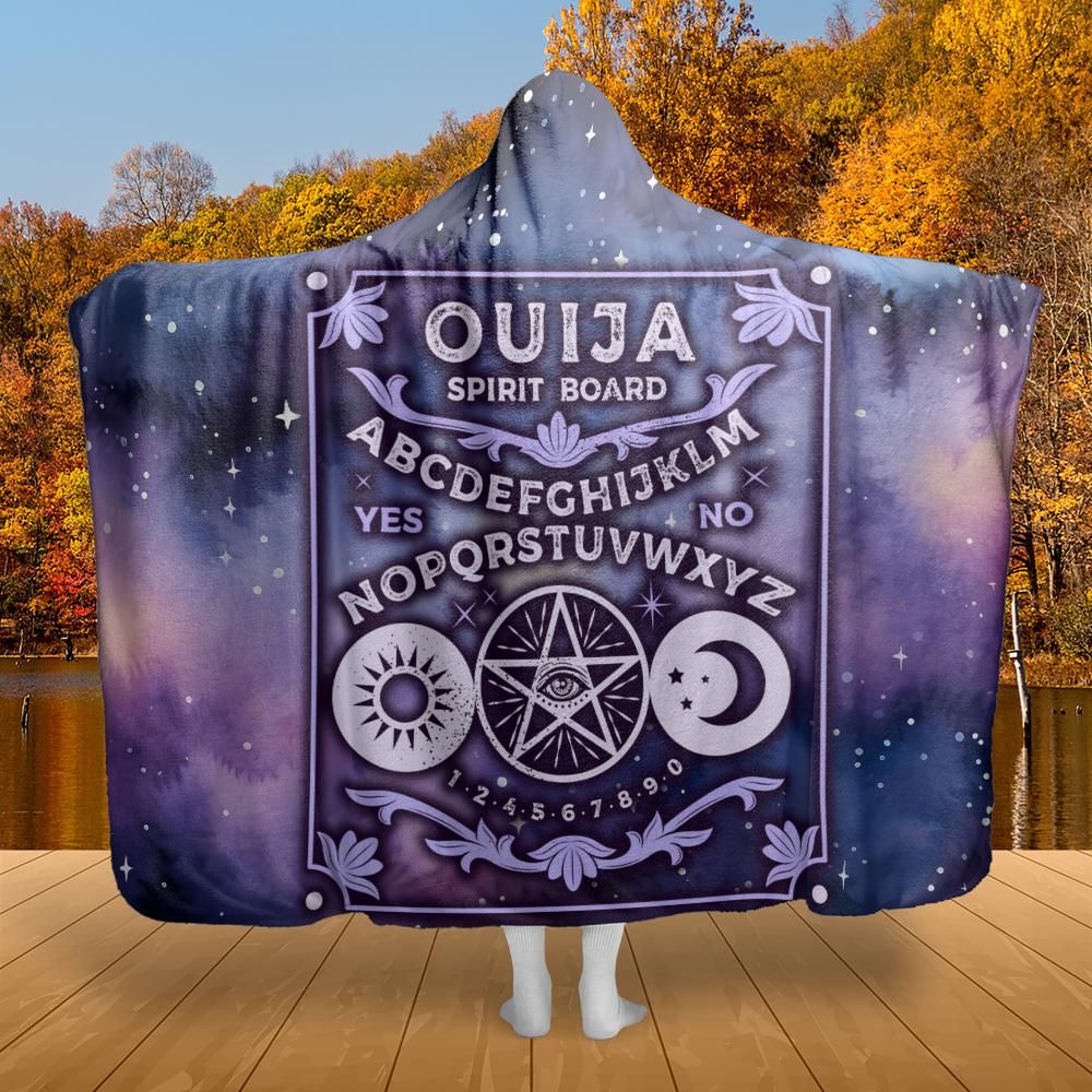 Witch Ouija board Hooded Blanket-MoonChildWorld