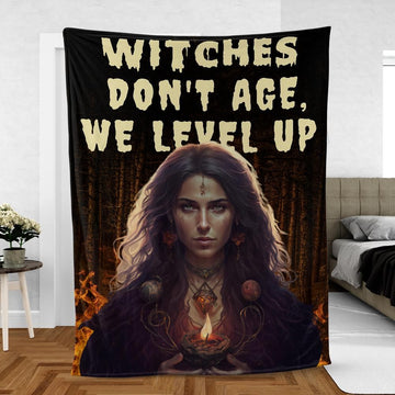 Dark Witch Fleece Blanket-MoonChildWorld