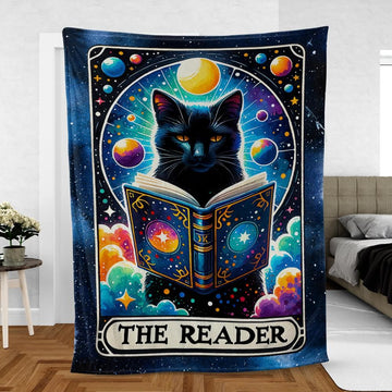 Tarot card Black cat Mystic blanket-MoonChildWorld
