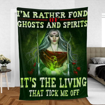 Witchy Woman Wicca Fleece Blanket-MoonChildWorld