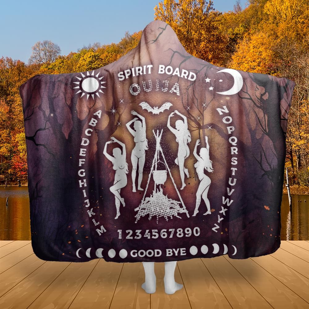 Witch Ouija board Hooded Blanket-MoonChildWorld