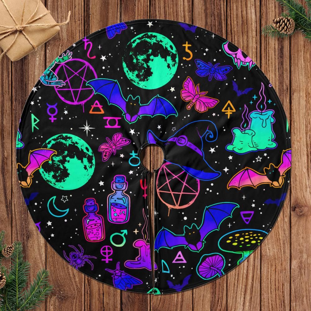 Witchcraft Christmas Tree Skirt-MoonChildWorld