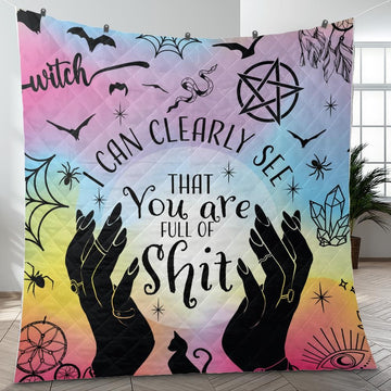 Witchy Hand Witch Quilt Blanket-MoonChildWorld