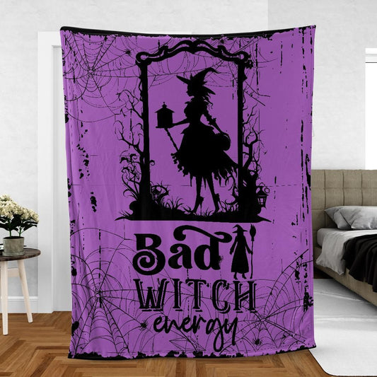 Bad Witch Blanket Gothic Halloween Blanket