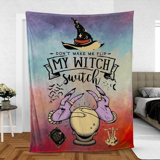 Halloween Witch Fleece Blanket-MoonChildWorld