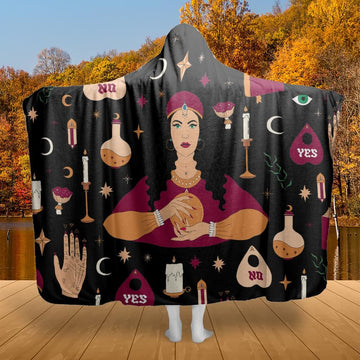Halloween Witch Hooded blanket-MoonChildWorld