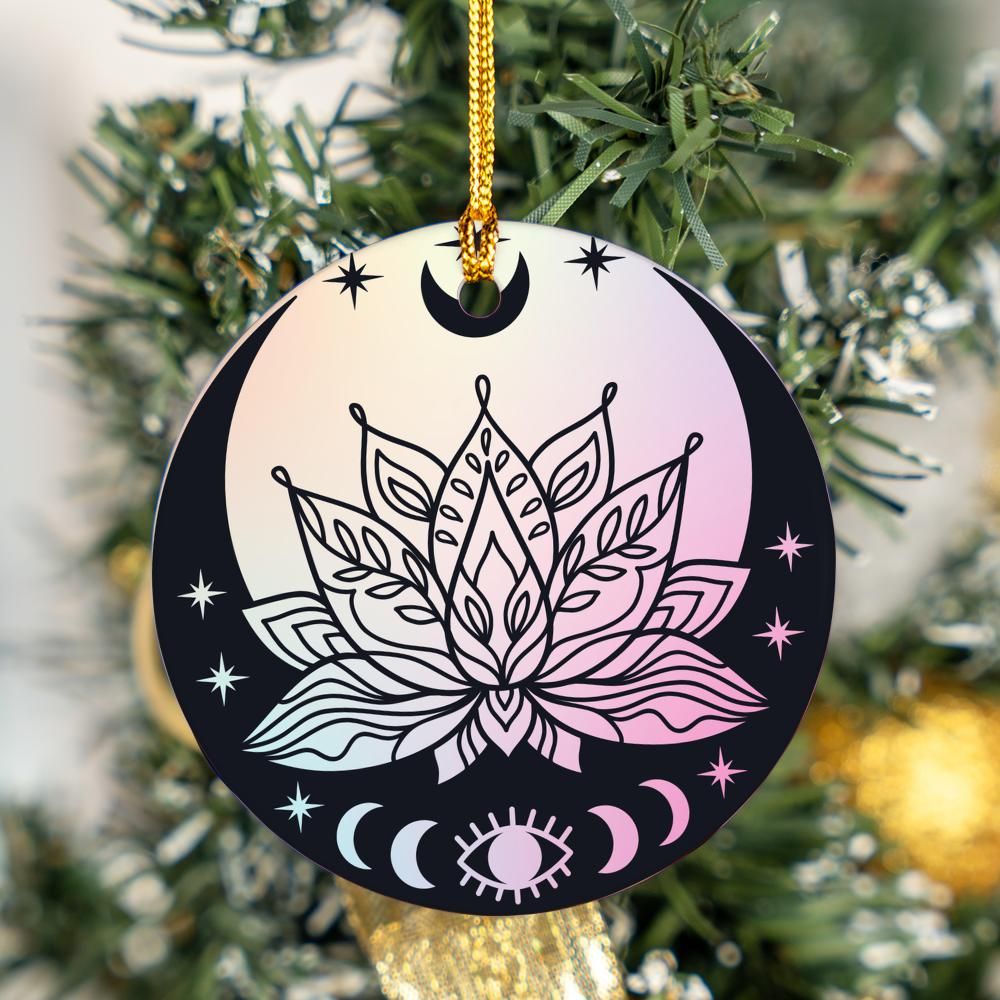 Lotus Moon Christmas ornament-MoonChildWorld