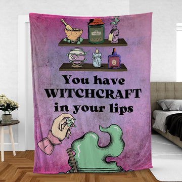 Halloween Witchcraft Fleece Blanket-MoonChildWorld